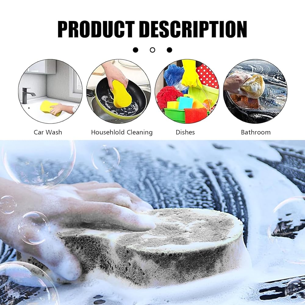 UGSHY 5-Piece Compressed Car Wash Sponge Set view 3