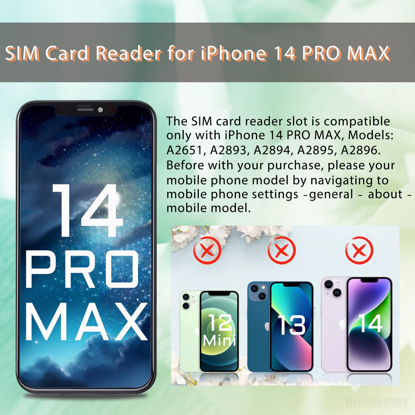 Amazon.com: Risidamoy Single SIM Card Slot Adapter for iPhone 14