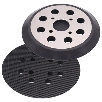 Taokyid 2 Pack 5 Inch 8 Hole Metal Sander Replacement Pad, Compatible with Ryobi RS240 RS280 RS280VS RS281VS RS290 P410 PCL406 Random Orbital Sander, 030157001018 Replacement Sander Pad