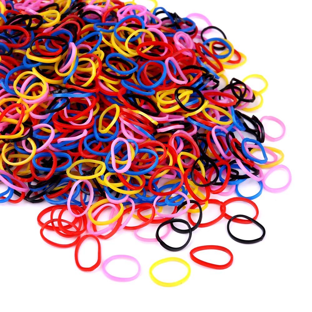 Mini Hair Bands for Girls, Zingso Colored Soft Small Tiny