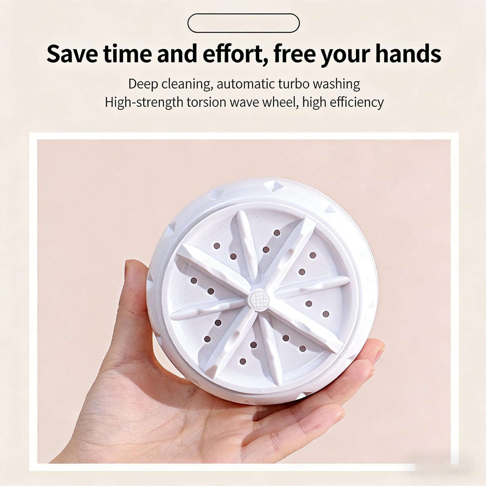 Elnwnnkc Portable Household Fruit and Vegetable Cleaning Gadget Electric Small Dishwasher Electric Cleaner ABS Texture for Plate Washing Machine — view 4