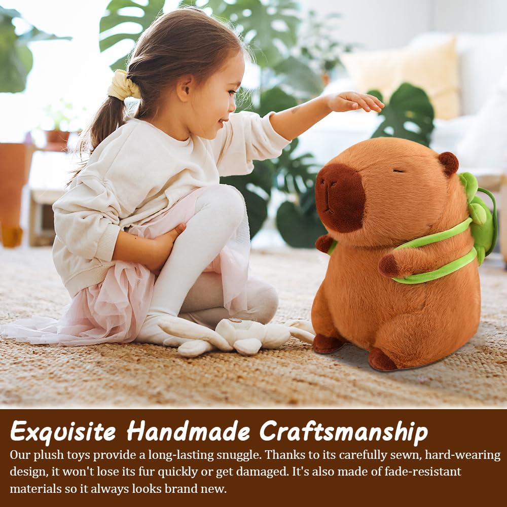 Capybara Kuscheltier Mit Rucksack – 23 Cm Weich, Perfekt Für Kinder & Sammler