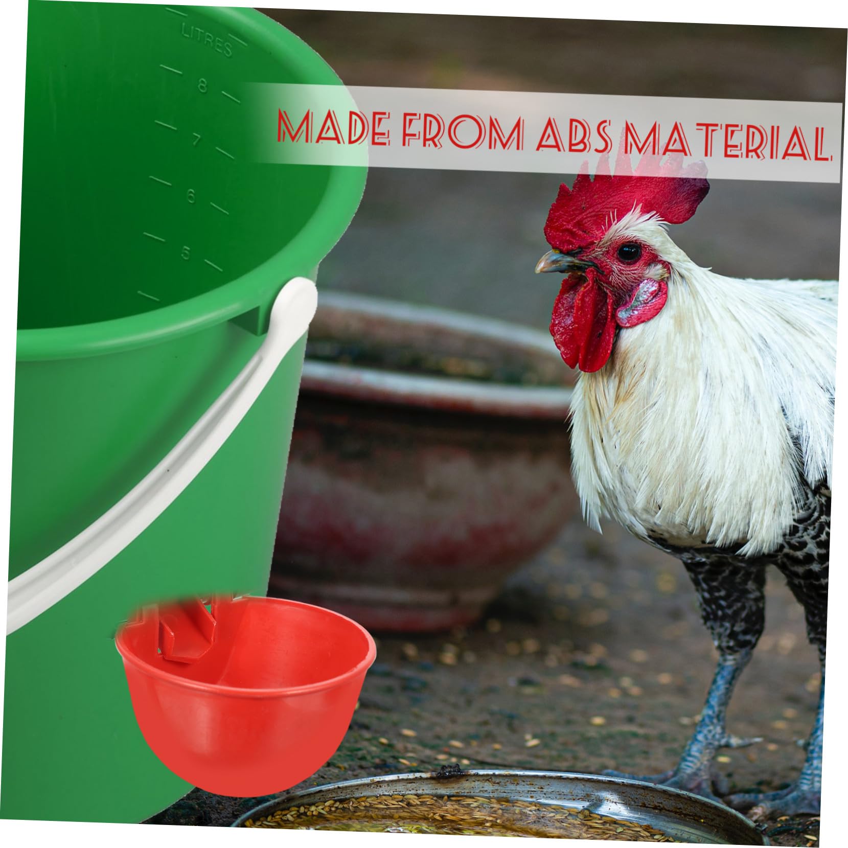 30 pezzi Abbeveratoio Regolabile Automatico per Uccelli e Piccioni Ciotola di Abs Resistente per Acqua Adatta per Volatili e Quaglie Utilizzo Sicuro e Pratico per Colore Casuale