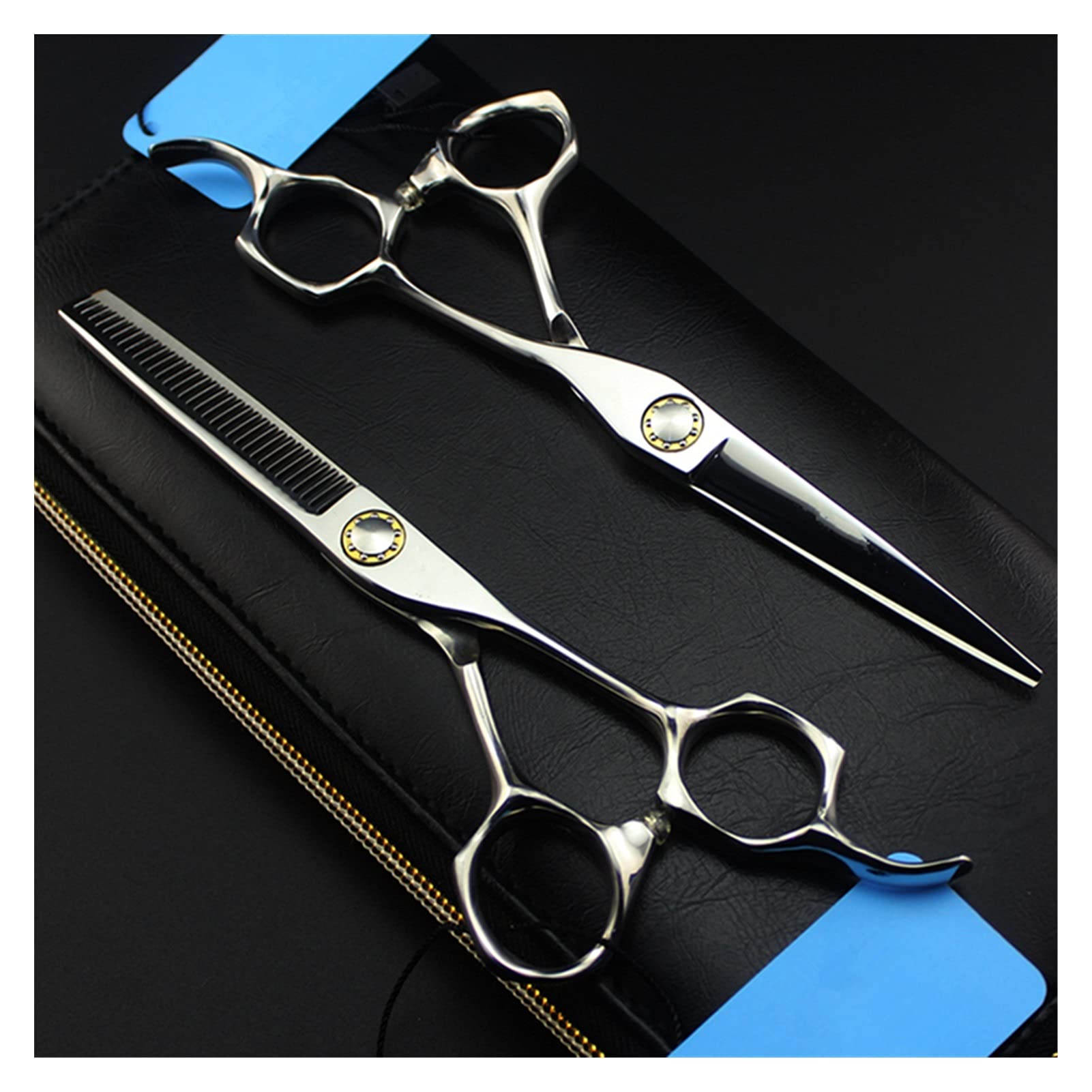 Forbici per Taglio Capelli 6 Pollici Cuscinetto Parrucchiere Trucco sfoltire Denti Parrucchiere Kit Taglio Capelli Parrucchiere