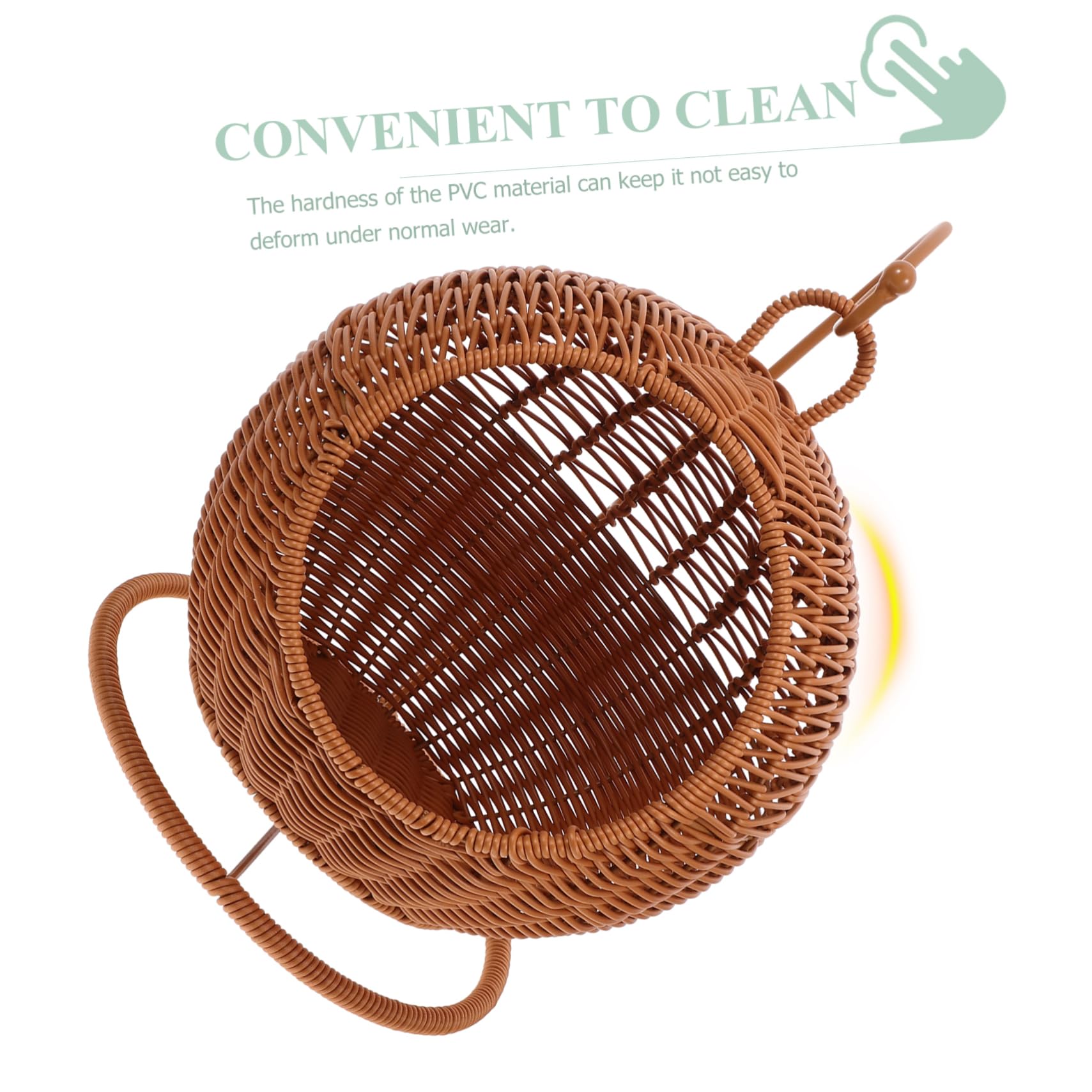 Zerodeko Contenitore Confettata in Pvc Marrone, Cesto per Frutta Originale e Resistente, la Conservazione di Frutta e Spezie in Cucina o Negozio