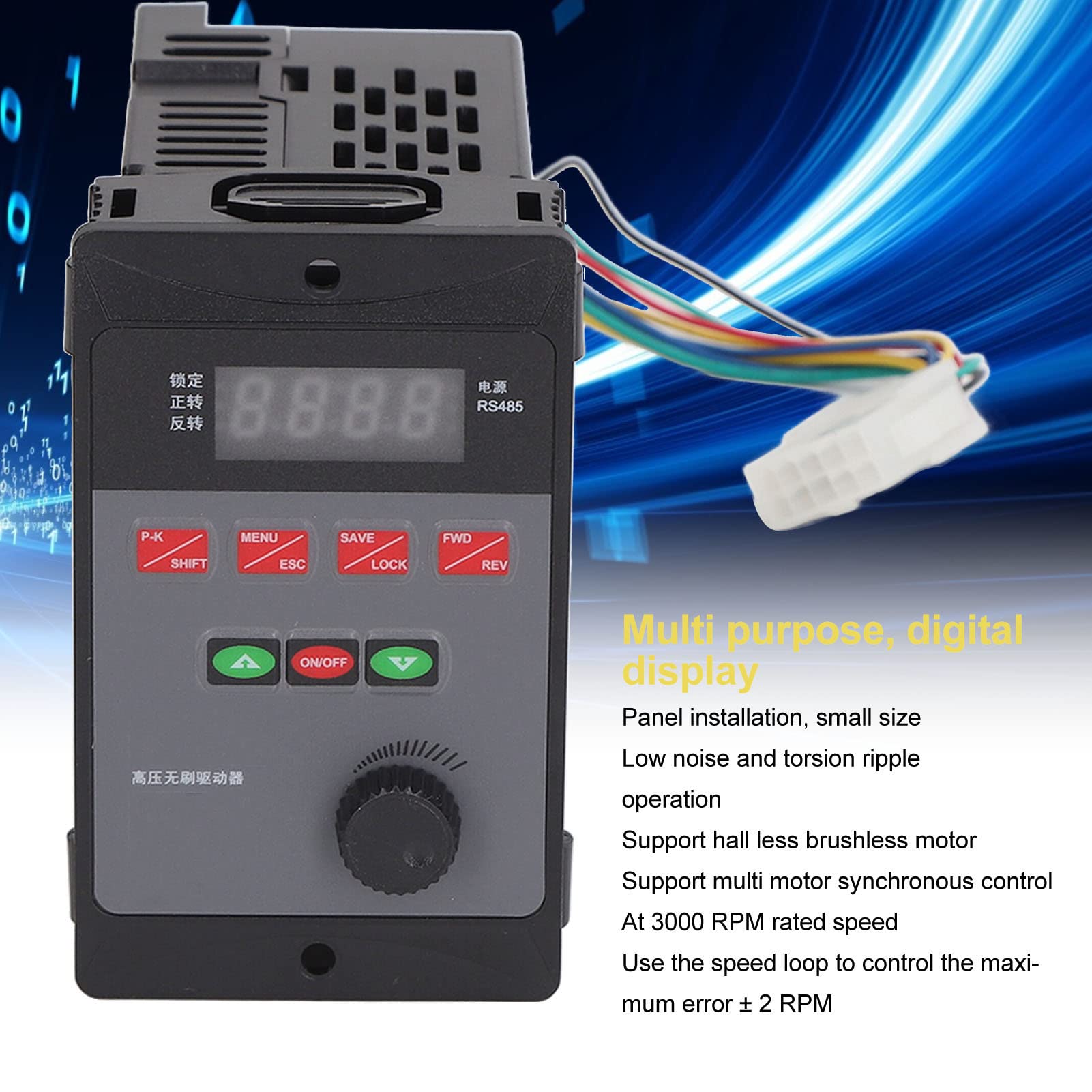 Bezszczotkowy Sterownik Silnika ABS Kontroler Prędkości Silnika AC220V 15 W do 400 W Niski Poziom Hałasu dla Techników Zajmujących się naprawą Sprzętu Przemysłowego i Wymiany