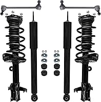 Vista 19 de Detroit Axle - Kit de suspensión de 6 piezas para Chevy GMC Silverado Sierra 1500 2007-2013 [sin suspensión electrónica] Puntales delanteros, barras