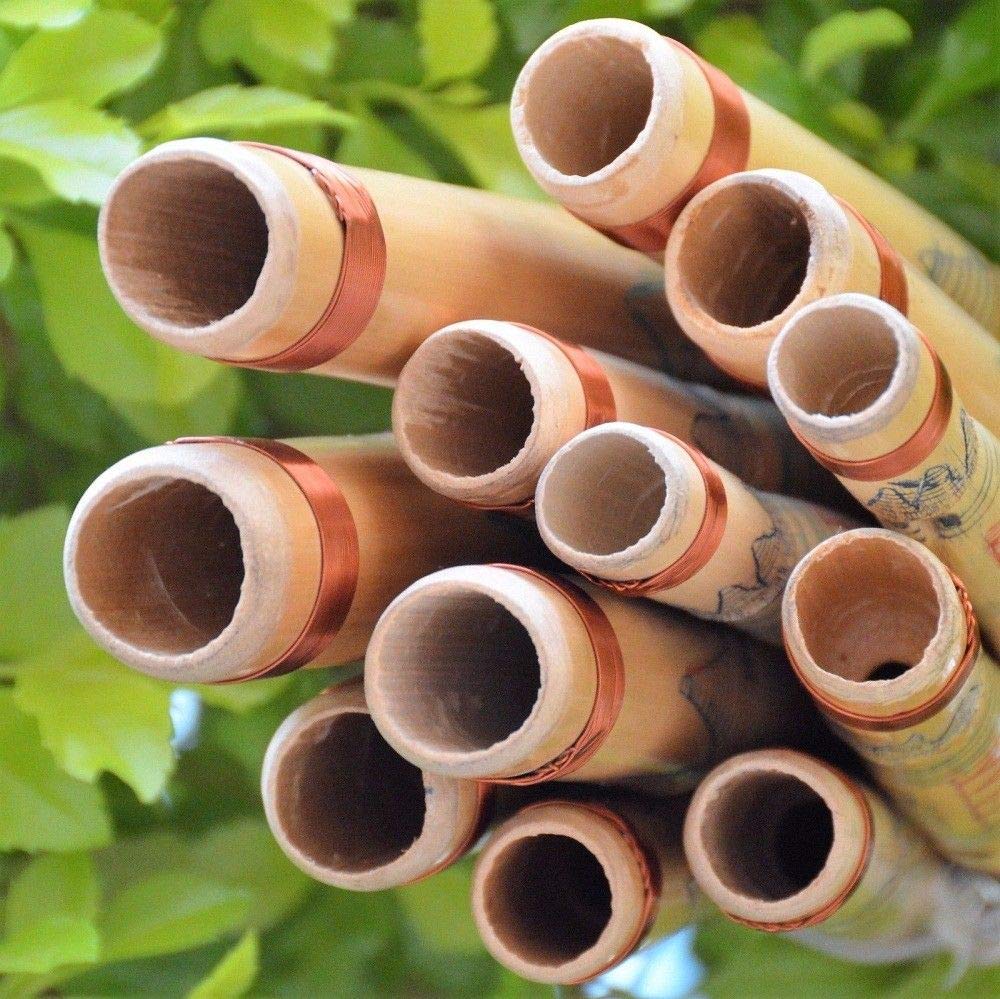 Lot complet de 12 flûtes égyptiennes Kawala Qawwāl Ney Nay en bois Alsid Bayomy (12 pièces)