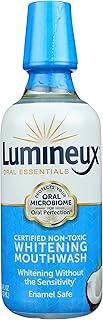 Lumineux Teeth Whitening Mouthwash, No Alcohol, Fluoride Free, SLS Free, Non Toxic, 16 Ounce (Pack of 1)