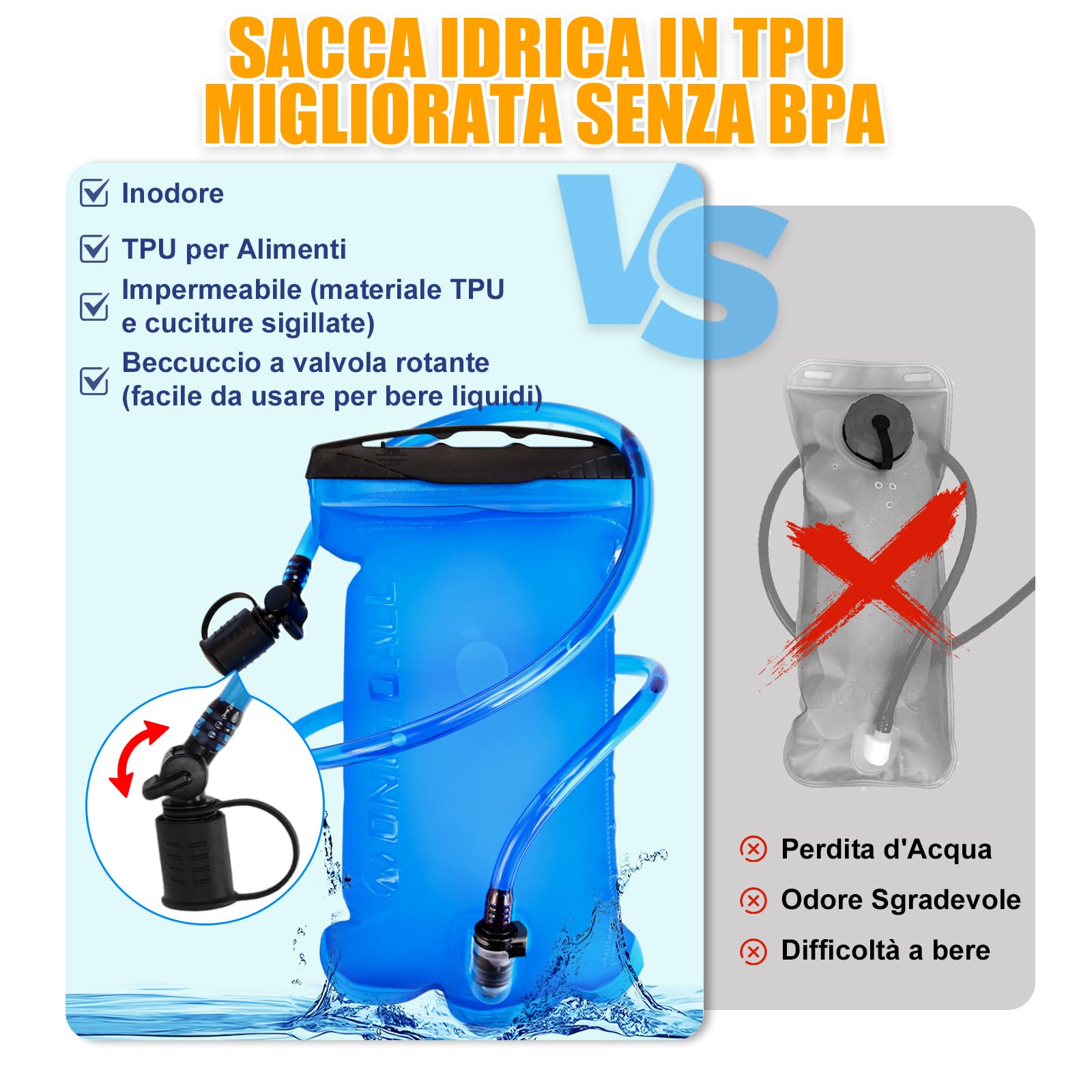Zaino Trail Running, Gilet Running Uomo Donna, Running Vest con Soft Flask 500ml o Sacca Idrica 2L, Gilet Corsa per Idratazione Ultraleggero Riflettente per Corsa MTB Bici Moto Trekking