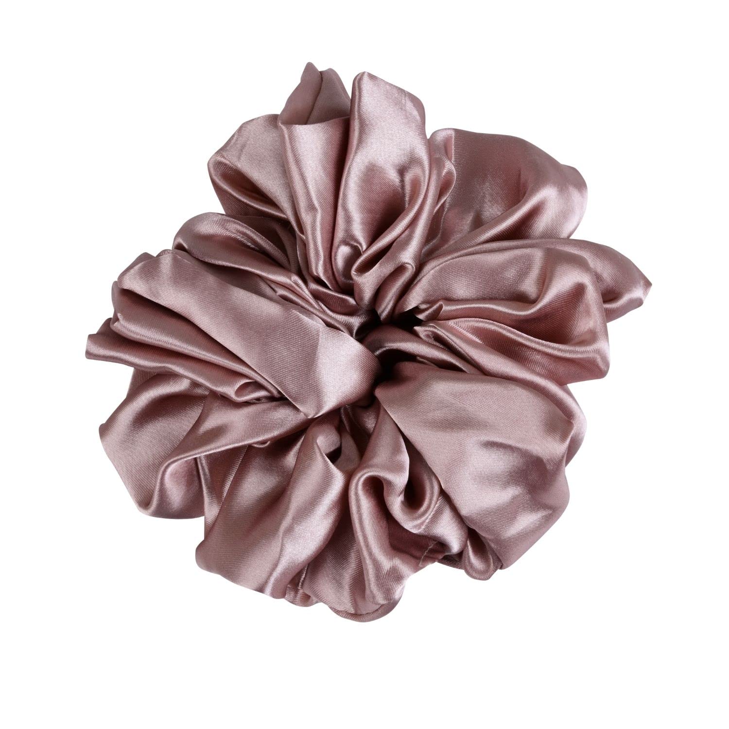 Satin Silk Volumizing Scrunchie, Handmade Soft And Glossy Fabric Jewellery Attractive Hijab Look, Unbreakable & Flexible Accessory For Women, Girls & Teens.-image-16