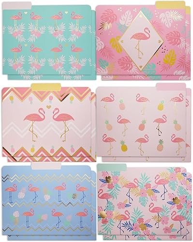 Miniatura 9 de Carpetas decorativas tropicales con pestañas de corte de 13, tamaño carta (paquete de 12)