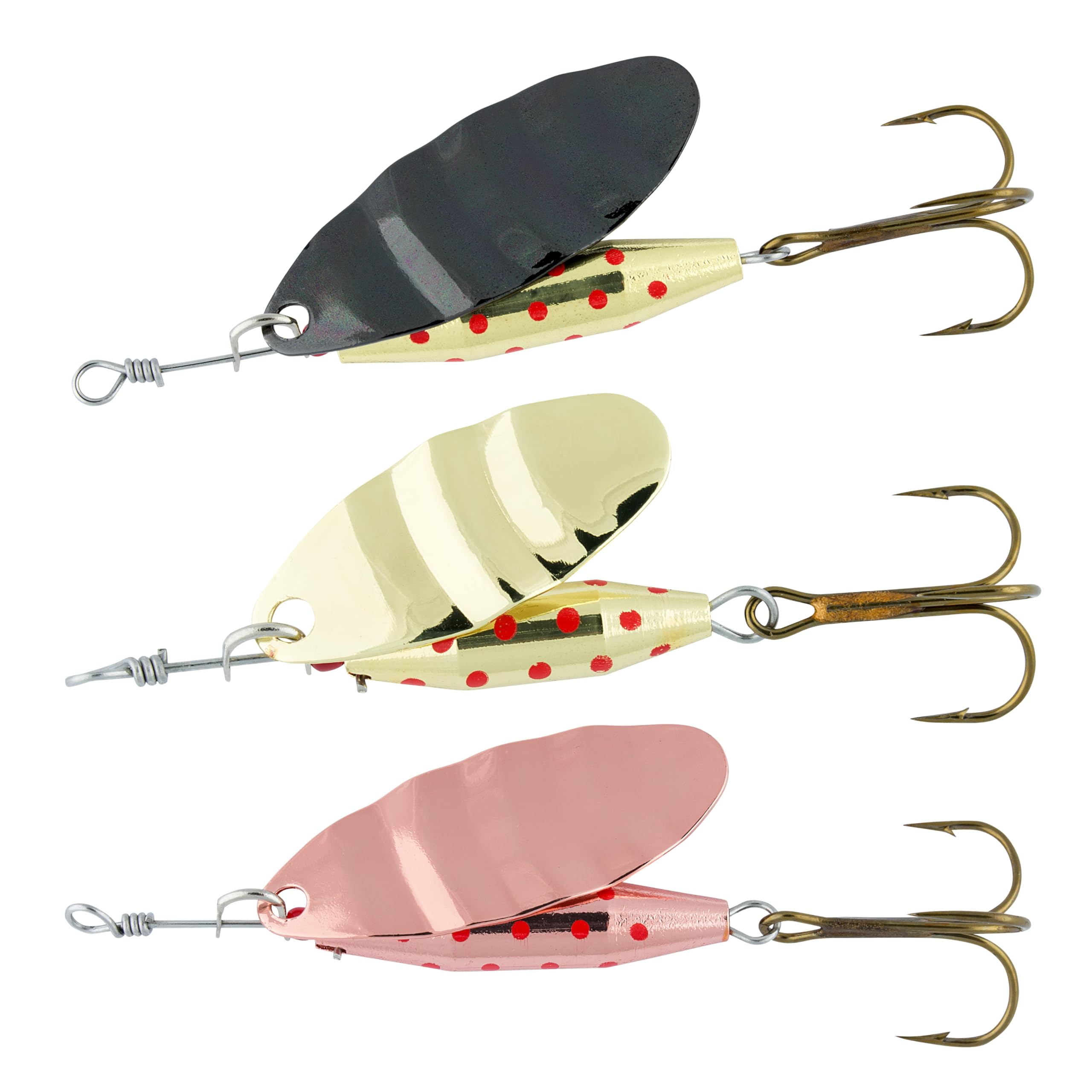 Abu Garcia 3 Pack Reflex Spinner – Assorted Fishing Spinners for Freshwater Angling – Ideal for Trout, Perch, Pike, and Bass – Versatile Lures for Casting, Trolling, and Jigging, Assorted 4.5 cm