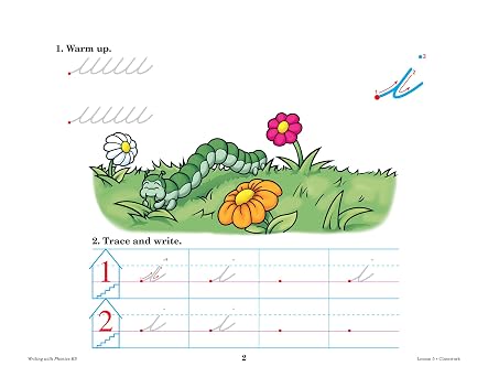 Writing With Phonics K5 Cursive - Abeka 5 Year Old Kindergarten Cursive Phonics Penmanship Student Work Book