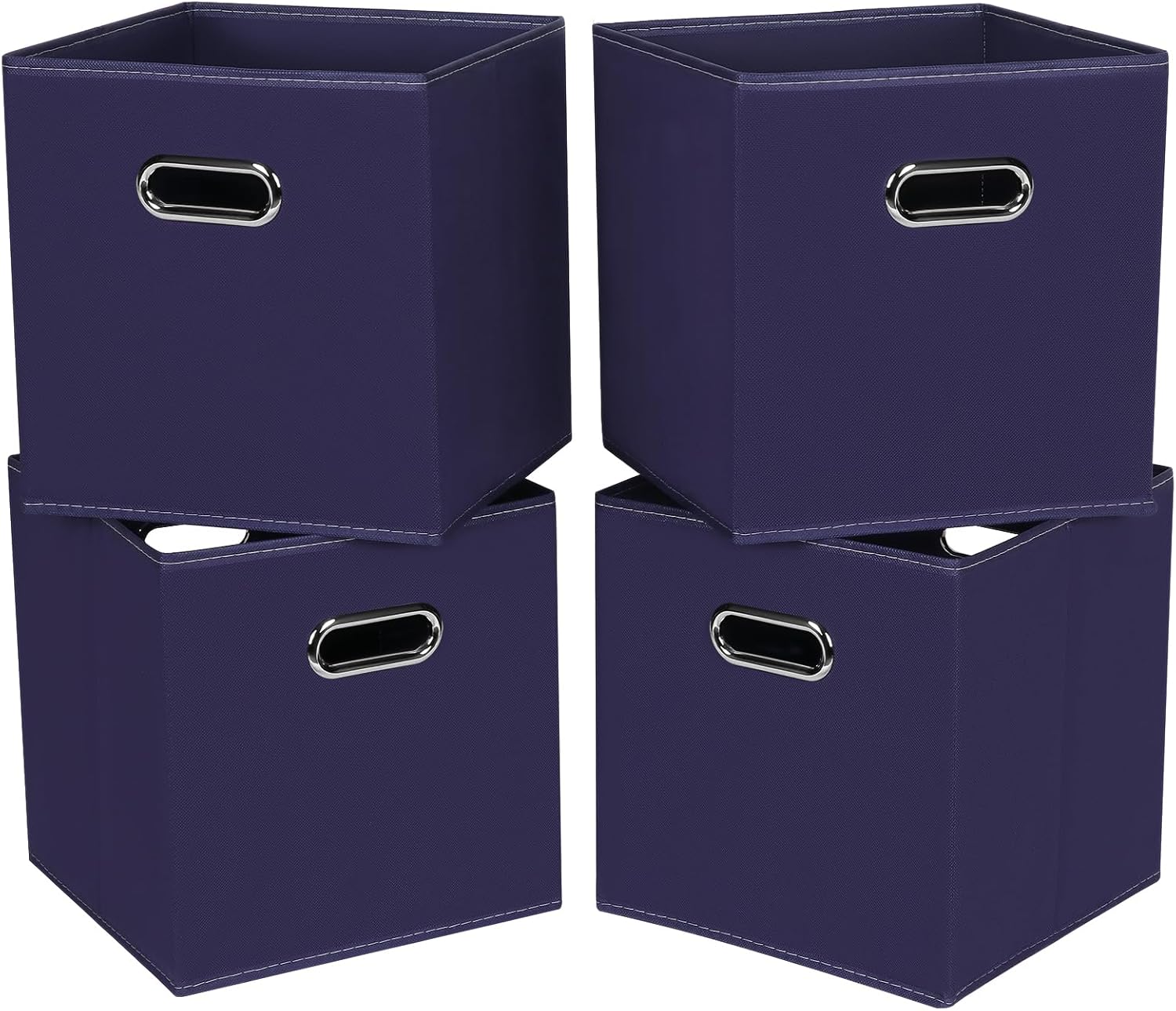 Yunkeeper 11 Inch Cube Storage Bins ,Black Fabric Cubes
