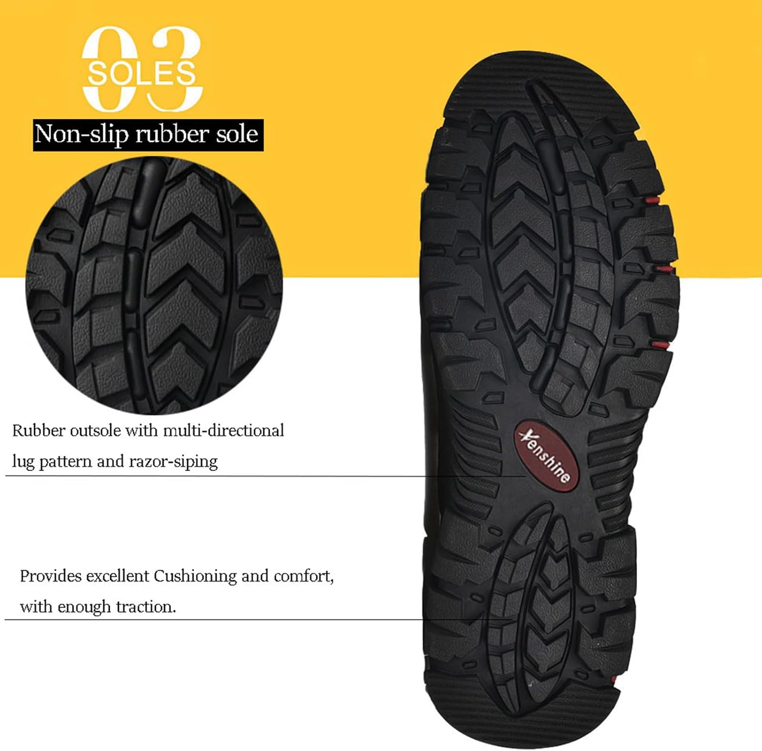 Venshine Mens Walking Shoes Leather Lightweight Breathable Casual Slip On Loafers - Image 7