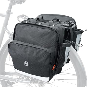Bike Panniers for Rear Rack, 30L Bicycle Panniers Bike Bags, Waterproof Large Bike Saddle Bag with Bottle Holders, Ebike Cycling Accessories for Commuter Grocery Travel