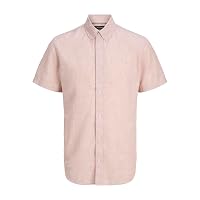 Jack & Jones Jprblusummer Lin. Bl. Shield SS Shirt SN, Misty Rose