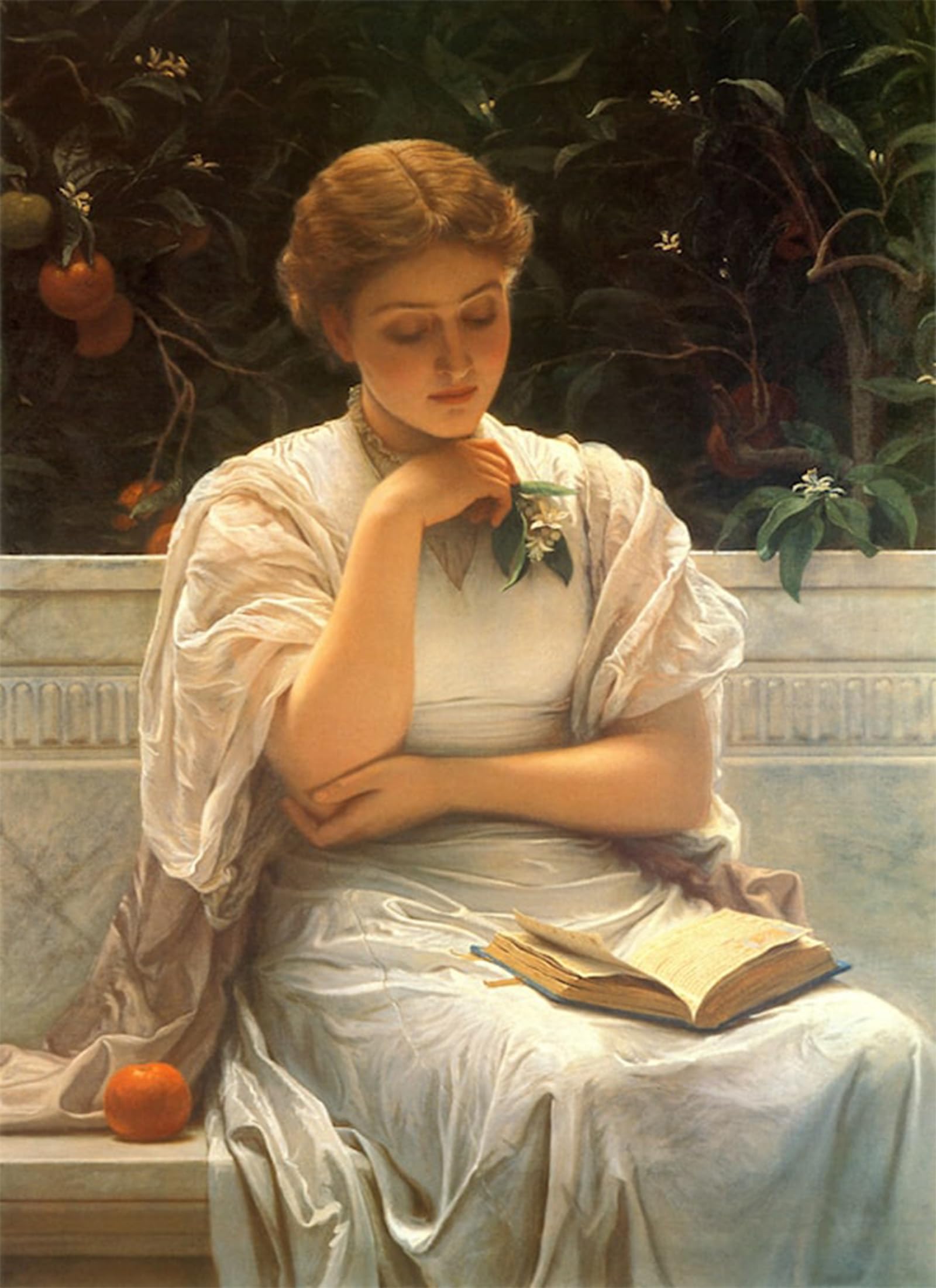 POSTERIIk Famous Modern Artwork Art Mural Idyll by Lord Frederick Leighton Oil Paintings Pictures for Home Decor 60x90cm