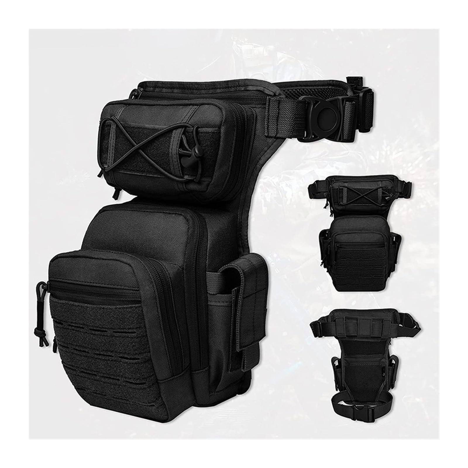 Generico Borsa da Gamba - Marsupio Multifunzionale in Nylon per Moto e Sport
