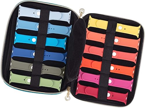 Miniatura 3 de Teamoy Funda de almacenamiento para correas de reloj con capacidad para 12 correas de reloj, bolsa organizadora de viaje compatible con todas las
