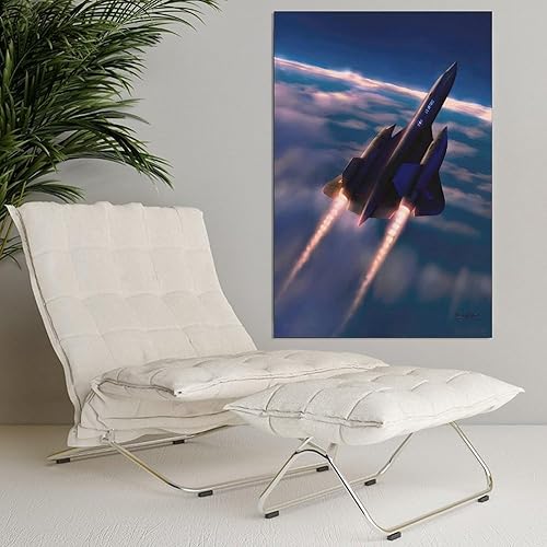 Miniatura 4 de SR-71 Blackbird - Pósteres militares de aviones de reconocimiento de lienzo para decoración de dormitorio, decoración de oficina, deportes, regalos