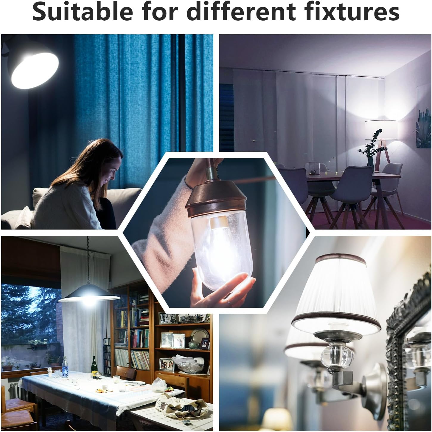 DAYBETTER Vintage LED Edison Bulbs, E26 Led Bulb 60W Equivalent, Dimmable Led Light Bulbs, High Brightness 6W 800 LM Daylight White 5000K, ST58 Antique LED Filament Bulbs, Clear Glass, 24 Pack