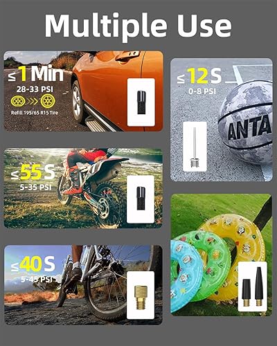 Miniatura 2 de Compresor de aire portátil de 12000 mAh 150 PSI, inflador de neumáticos 4 veces más rápido para neumáticos de automóvil, SUV, bicicleta y