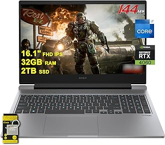 HP Omen 16 Gaming Laptop 16.1" FHD IPS 144Hz Intel 16-core i7-14650HX (>i9-13900HX) 32GB RAM 2TB SSD GeForce RTX 4060 RGB Backlit Thunderbolt FHD Privacy Camera Fast Charging Win11 w/ICP Accessory
