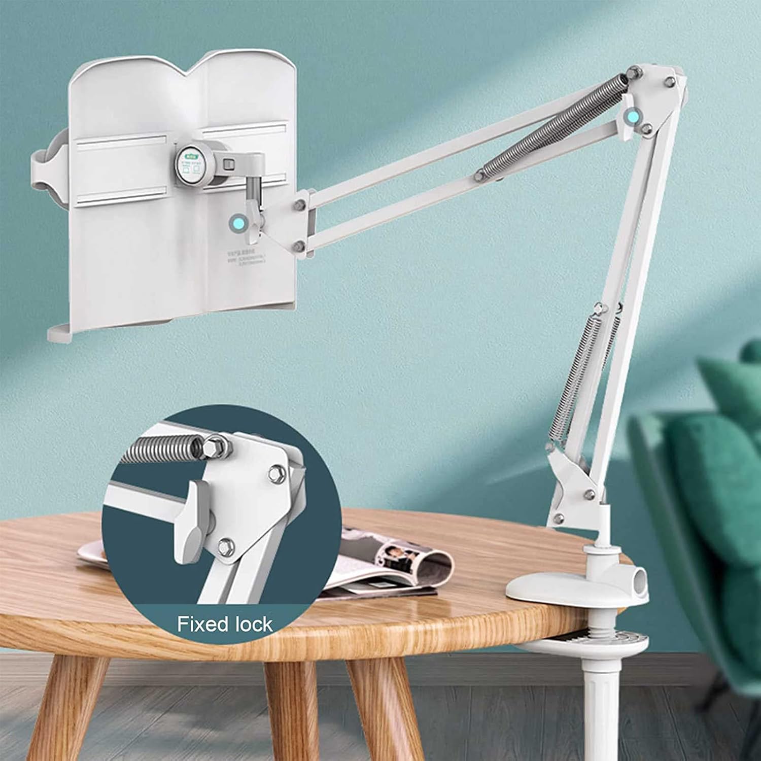 Desktop Reading Mount Holder, Adjustable Book Stand with Clamp - Portable and Sturdy Desktop Reading Mount Holder for Textbooks, Cookbooks, and More.