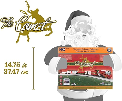 Miniatura 17 de Lionel The Comet Christmas Freight - Juego de tren eléctrico con control remoto