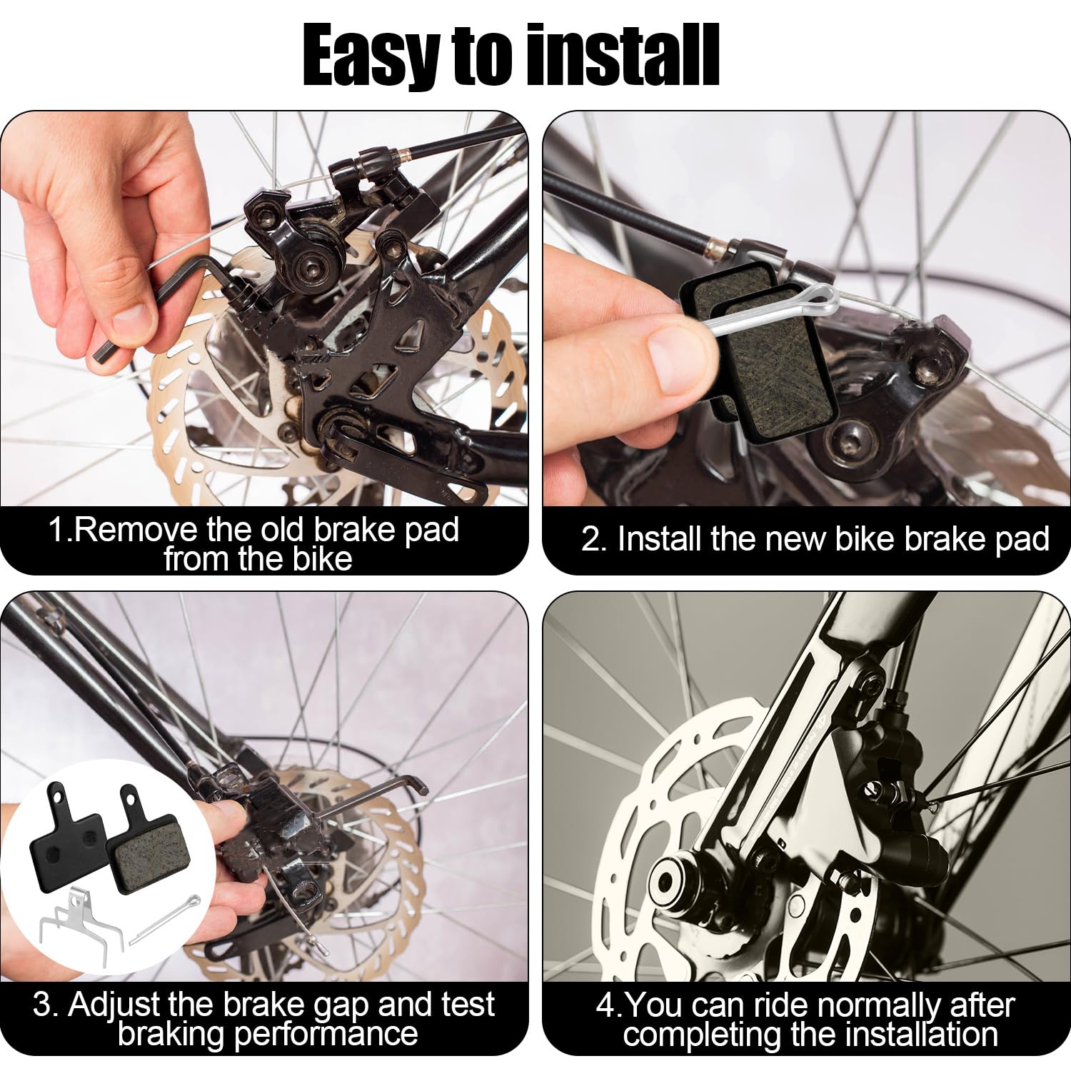Brake Adjustment Change Pads On Bike Disc Brake Worn Out Change