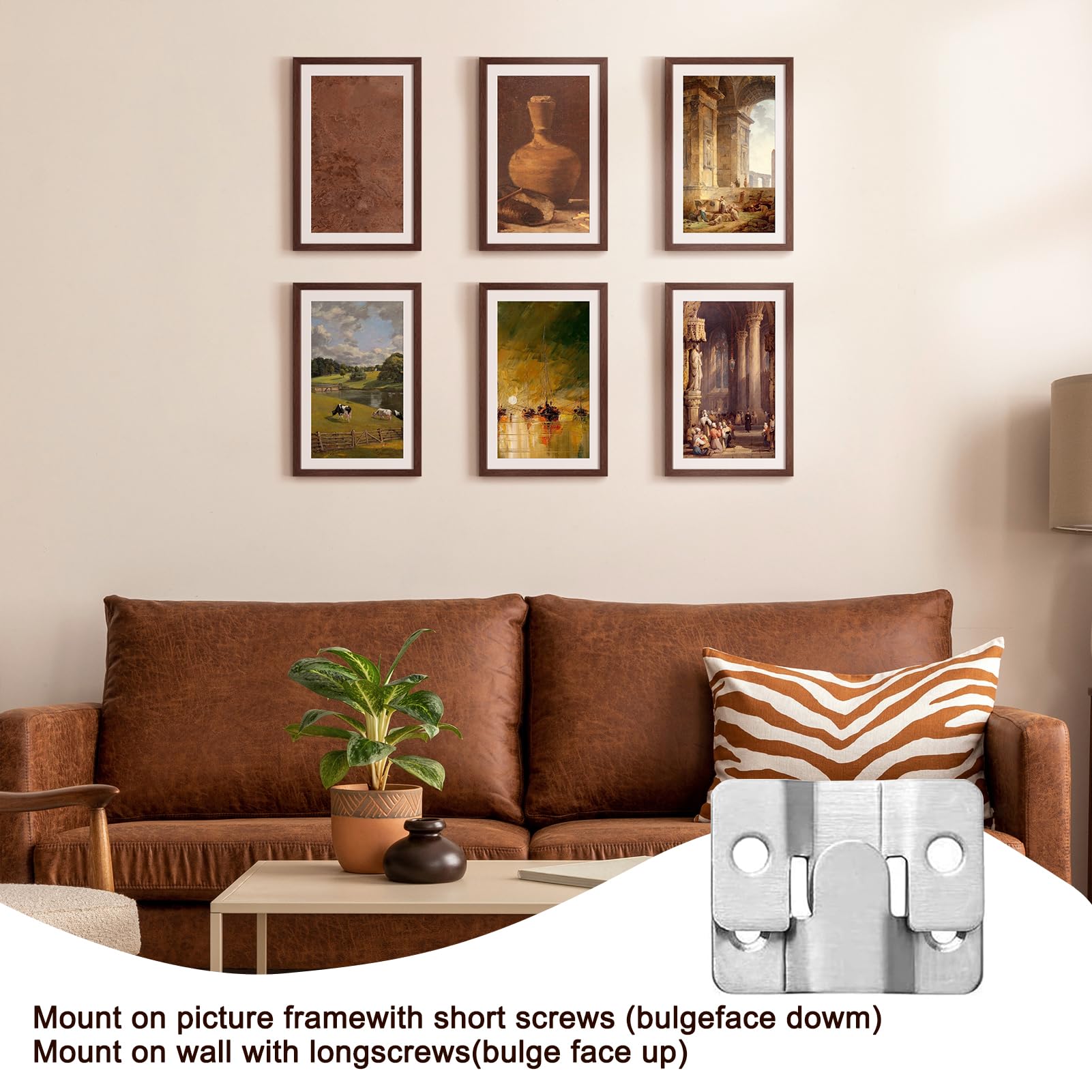 Edelstahl-Bilderaufhänger Set (10 Stück, Klein) – Unsichtbare Halterung Für Bilderrahmen, Spiegel & Kunst