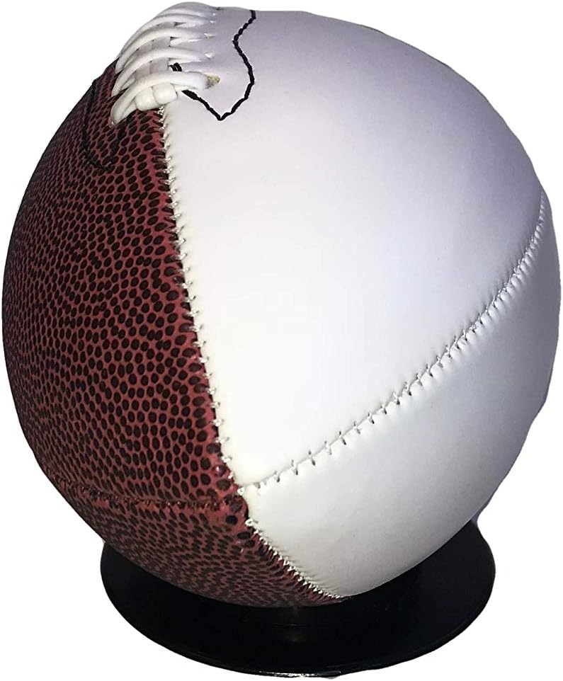 Autograph Blank Full 12 Inch Football Without Base | Regulation Size | Football Trophy for Signing with Two White Panels : Sports & Outdoors