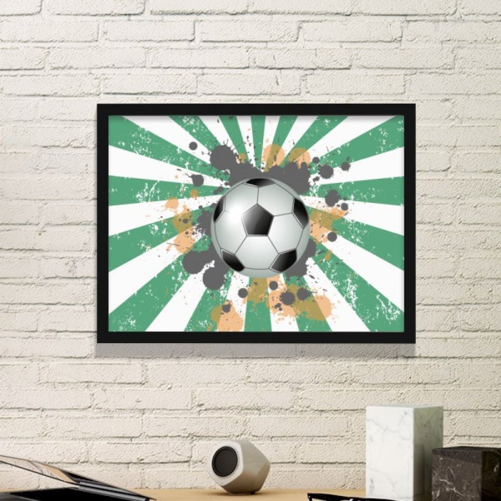 Affiche football radial avec cadre noir cadeau idéal pour supporters