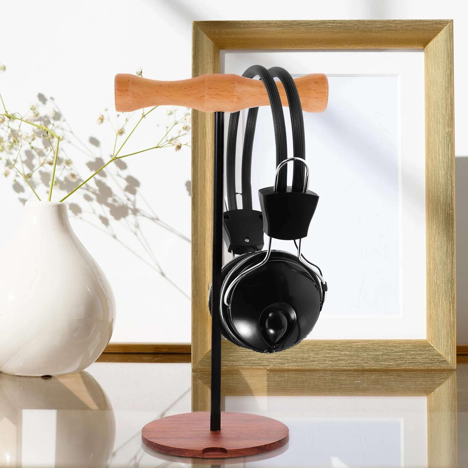 TrueCart Elegant Wooden Headphone Stand: Desktop Organizer for Wireless & Gaming Earphones-image-25