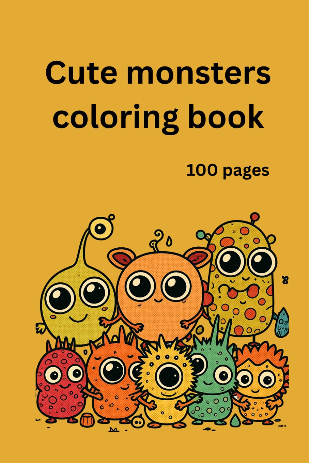 Cute monsters coloring book