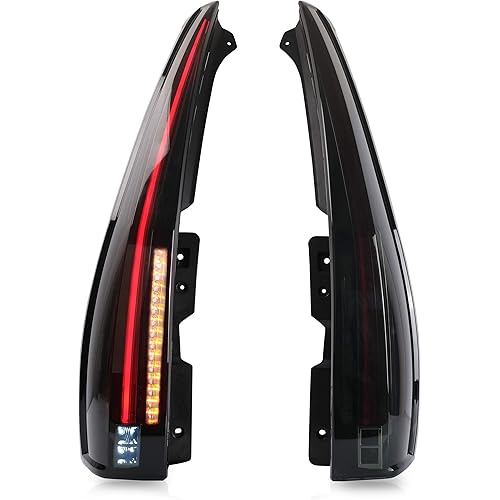 VLAND Tail lights Assembly Fit for 2007-2014 Chevy Tahoe/Suburban, 07-14 GMC Yukon with Turn Signal, Reverse Lights, LED DRL light, Plug-and-play,Smoked,Delivery completed within 2-3 days