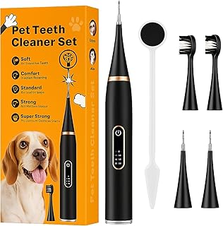 HomeFunk Hund Plaque Entferner Plaque Entferner Hund Zähne Reinigungsprodukte Für Hunde Hund Zahnsteinentferner Dental Scaler Haustiere Hund Zahnreinigung Hundezahnbürste für Zahnpflege (Schwarz product image