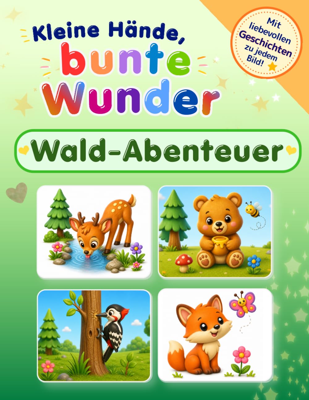 Wald‑Abenteuer – Kleine Hände, bunte Wunder: Wald-Abenteuer-Ausmalbuch für Kinder ab 3 Jahren | Extra große Motive | Mit liebevollen Kurzgeschichten zum Vorlesen | Malspaß für Kleinkinder