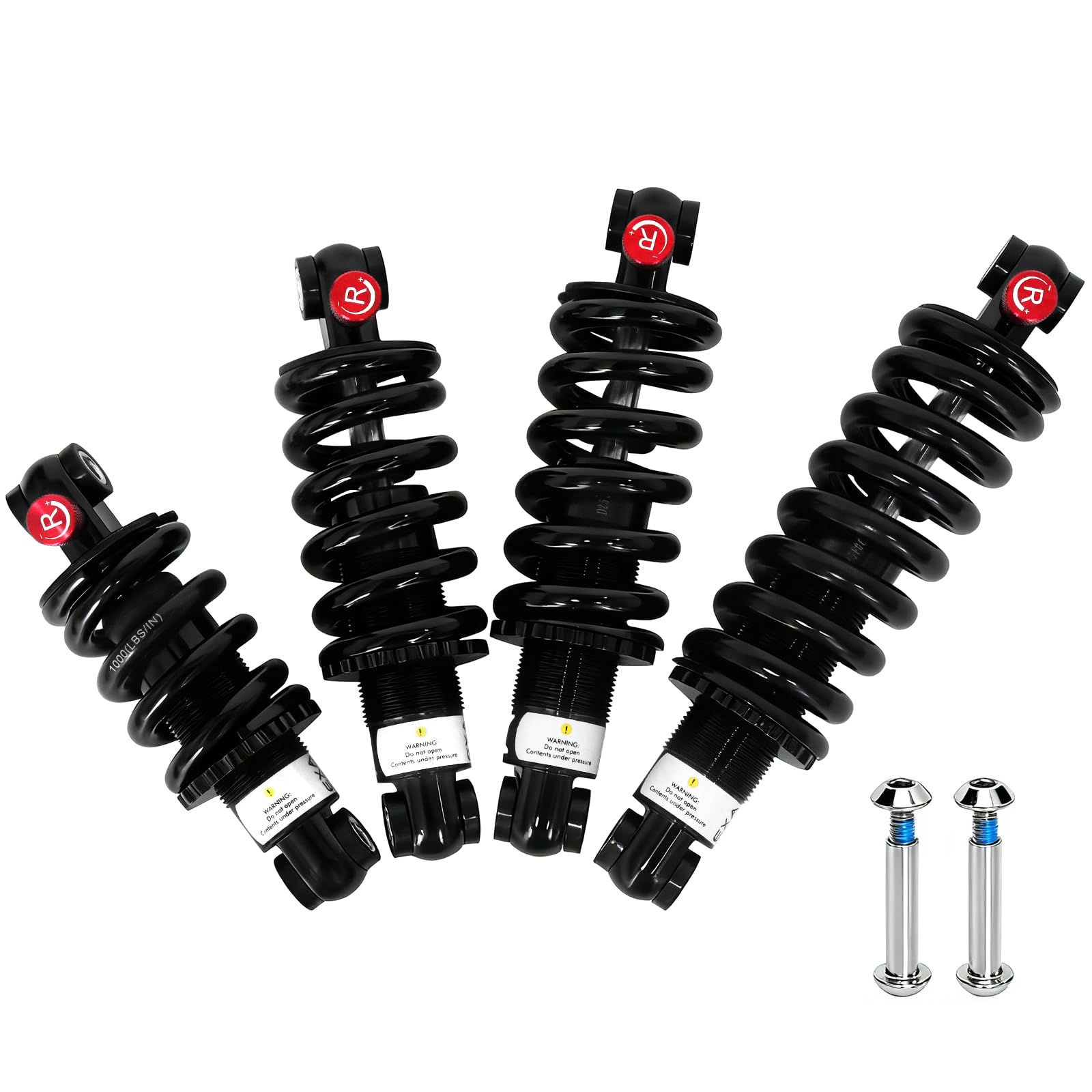 Amortiguador ajustable amortiguador trasero hidráulico para bicicleta MTB/E/Scoters 125 mm/150 mm/165 mm/190 mm, 550 libras/1000 libras/1500 libras (190 mm, 1500 lbS)