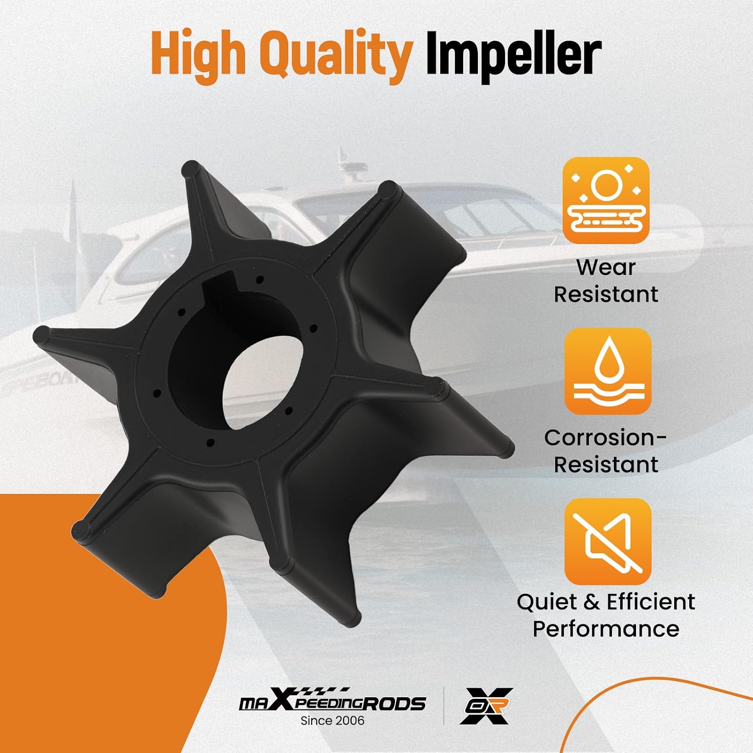maXpeedingrods Water Pump Impeller Repair Kit for Honda Outboard models BF40A, BF40D, BF50A, BF50D 4-Stroke, Replaces 06193-ZV5-020, 06193-ZV5-010