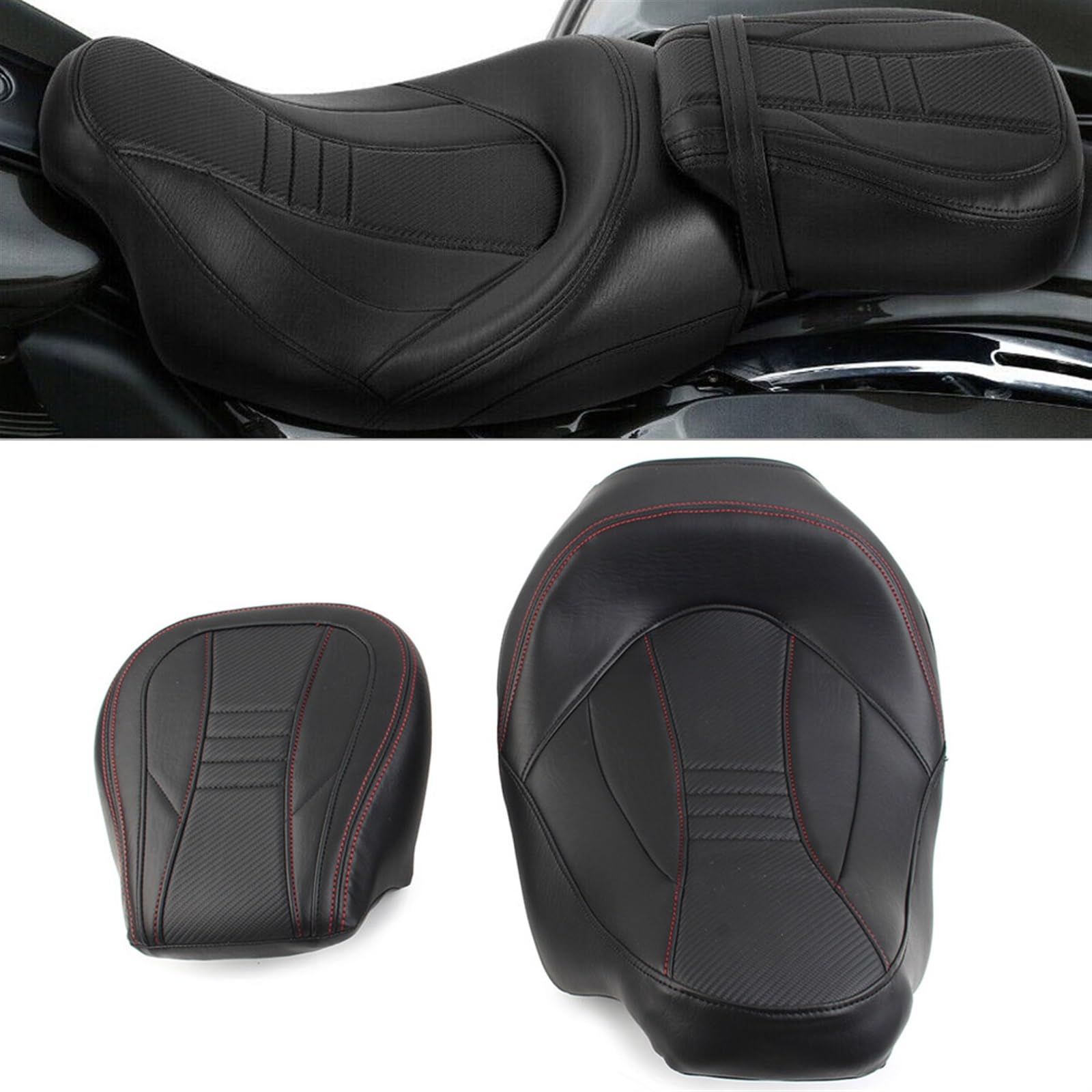 Amazon.co.jp: バイク用シートパッド オートバイの運転席助手席 