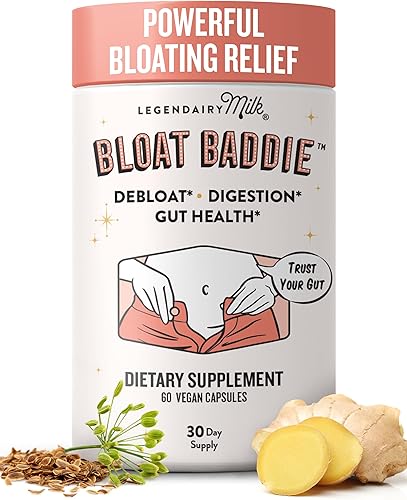 Legendairy Milk Enzimas digestivas para mujeres, probióticos para la salud digestiva, suplementos de salud intestinal, alivio de la hinchazón para