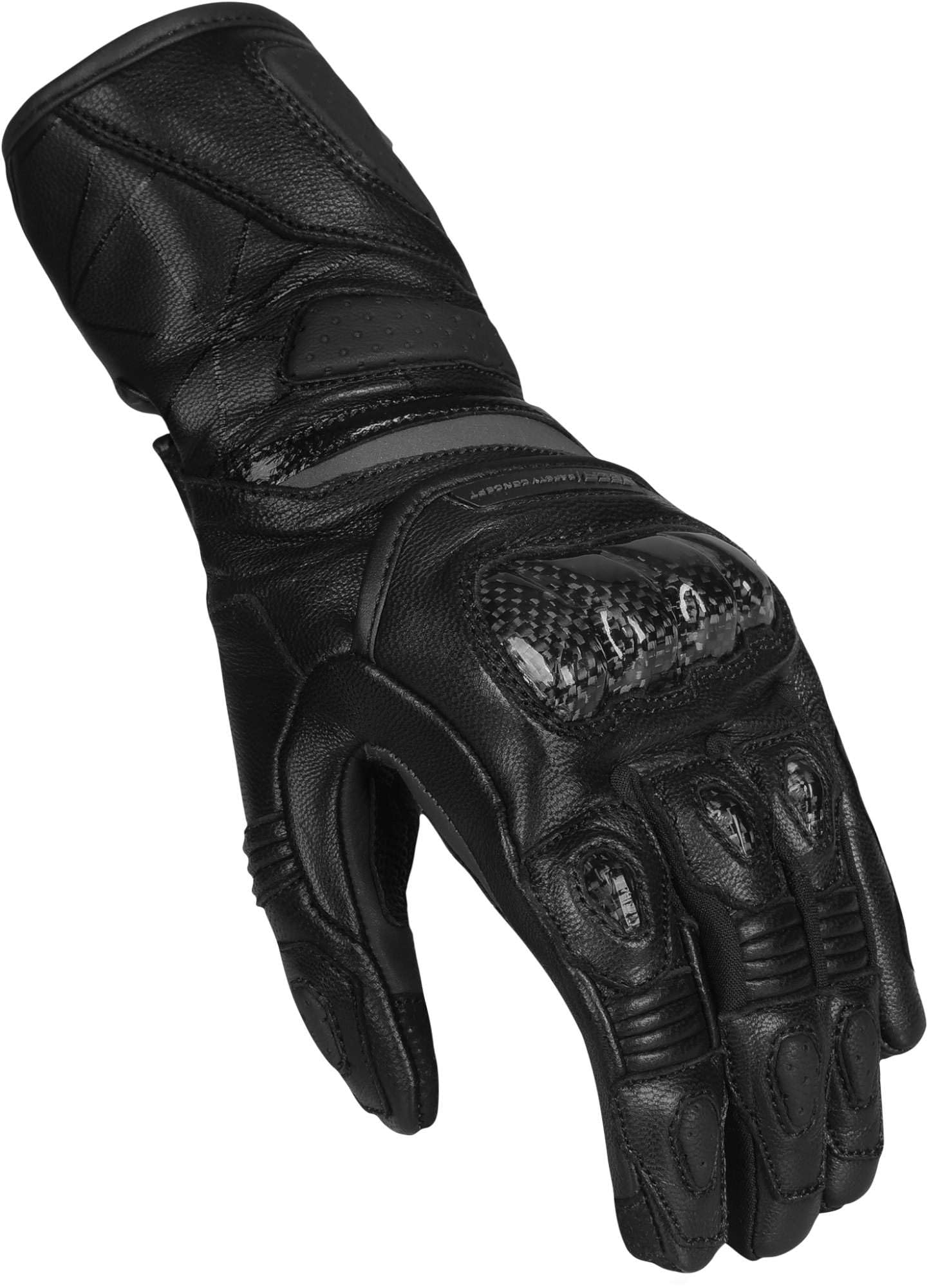 Seca Atom Damskie rękawice motocyklowe, czarny, XS