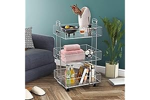 ONELUX Clear Utility Rolling Cart: Unclutter Your Space with Ease