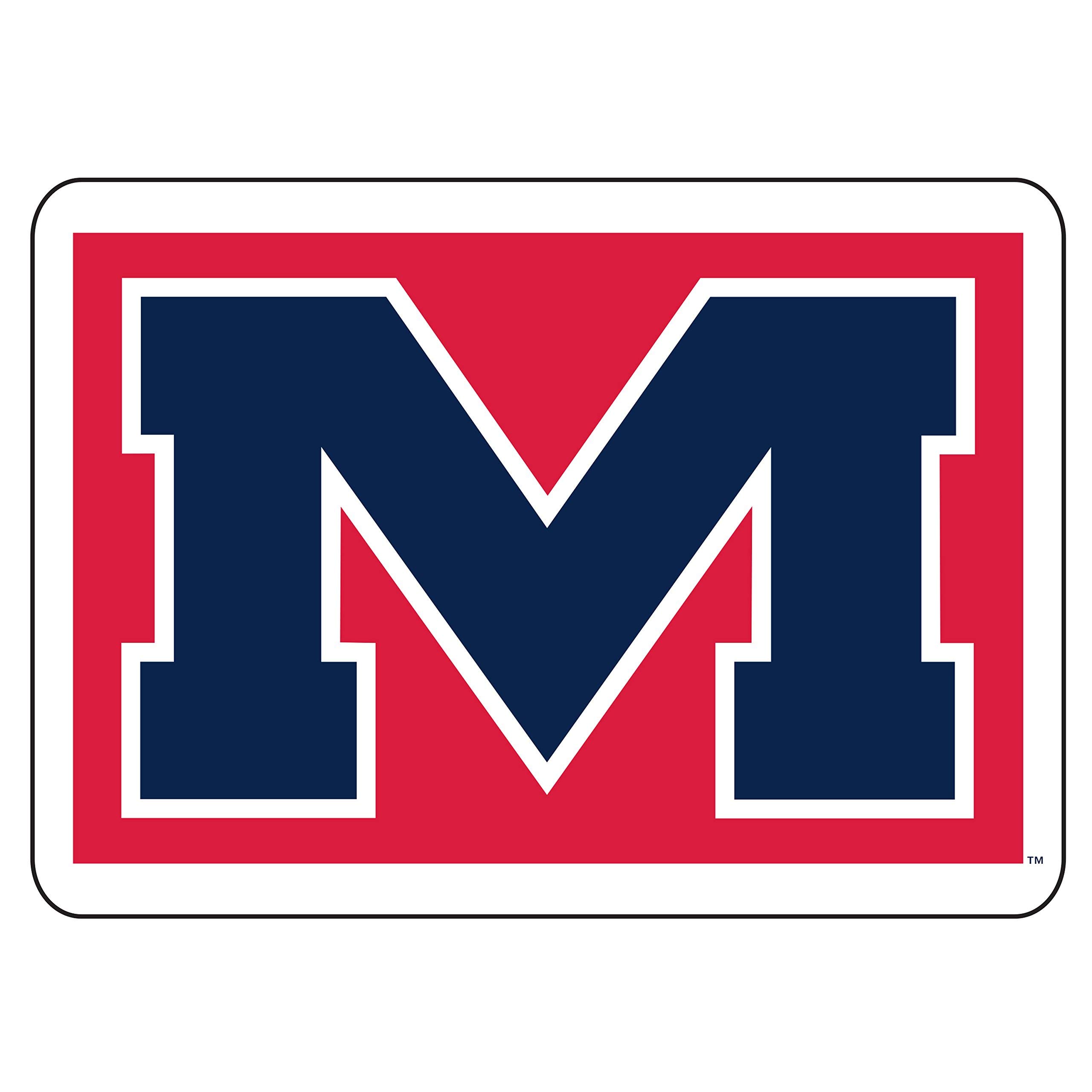 Craftique Mississippi Decal (RED/WHT/BLU M Decal (4"), 4 in)