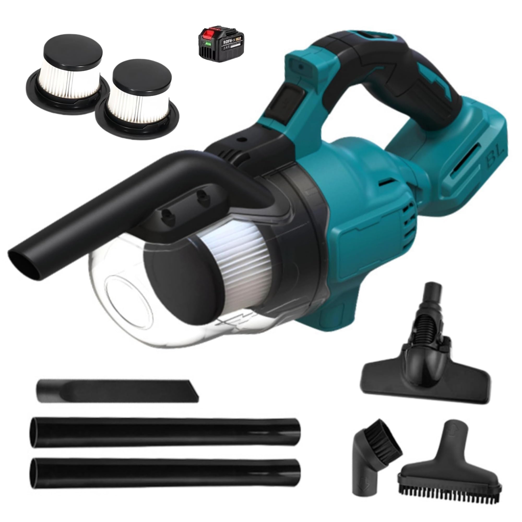 Aspirateur sans fil puissant 16000 Pa aspirateur à main avec 2 filtres HEPA