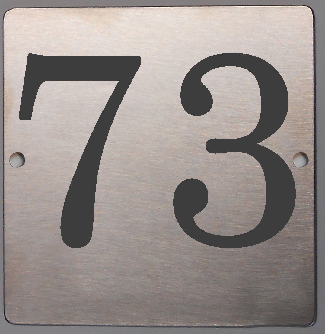 Numero Civico In Acciaio Inox Personalizzato - Targa Per Esterno 15x15cm, Made In Italy