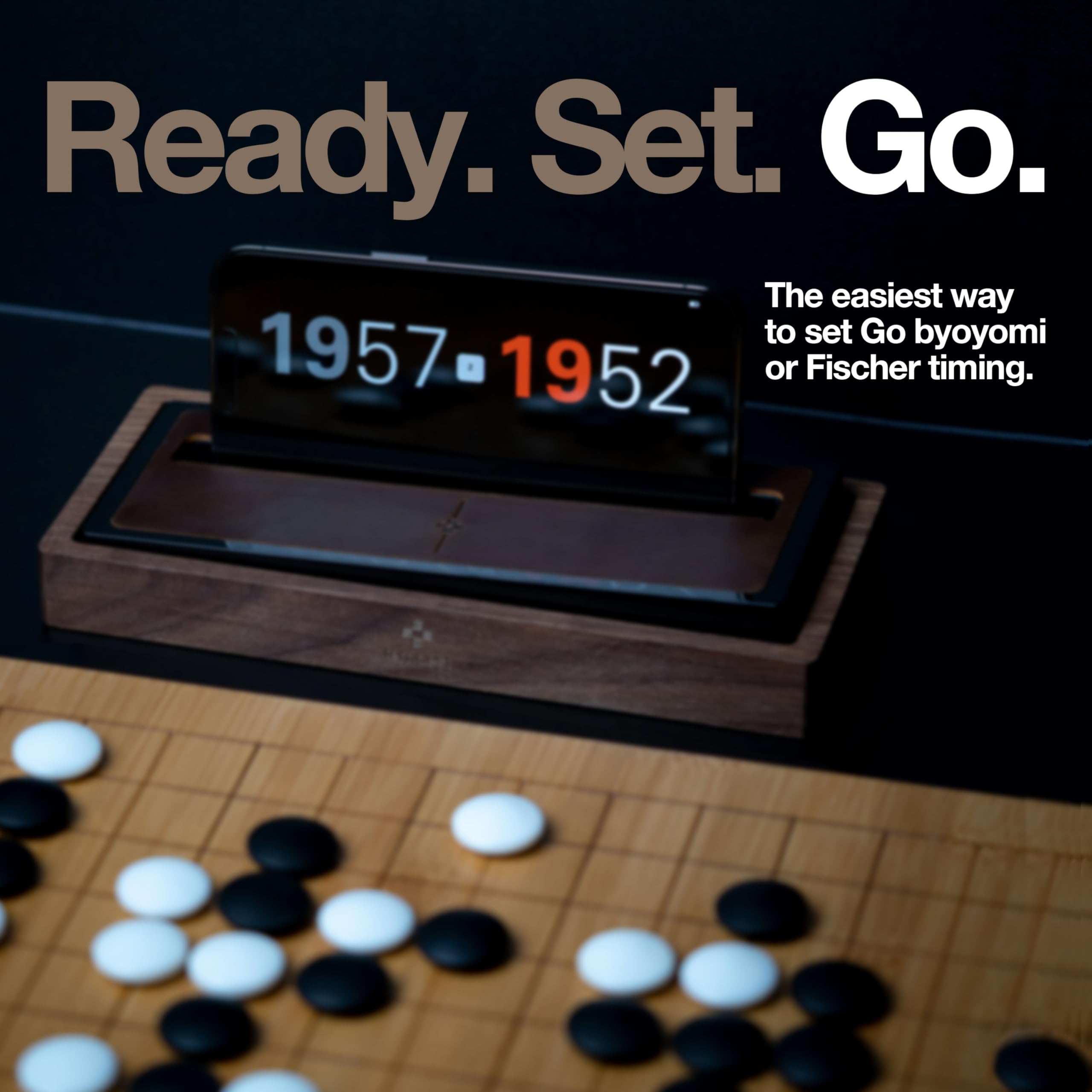 Tempest Deluxe Chess Clock: Zegar szachowy z litego orzecha i prawdziwej skóry, aplikacja iOS/Android